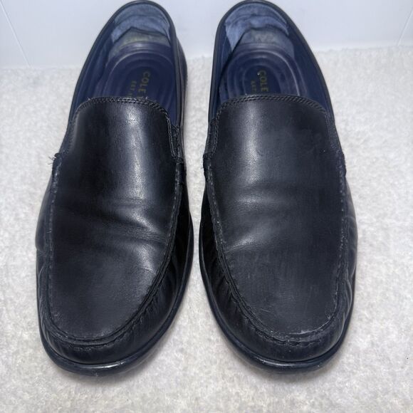 Men's 9M Cole Haan C25642 100% Leather Shoe - Driving Loafer - Black - Picture 1 of 8